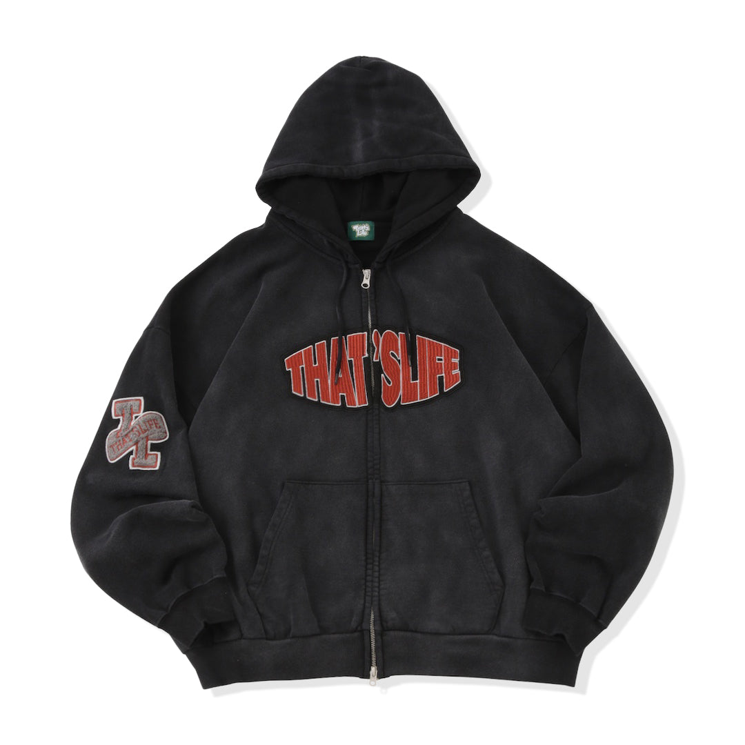 【That's Life】Vintage styles zip hoodie Vintage styles Front logo zip hoodie – That's life online store