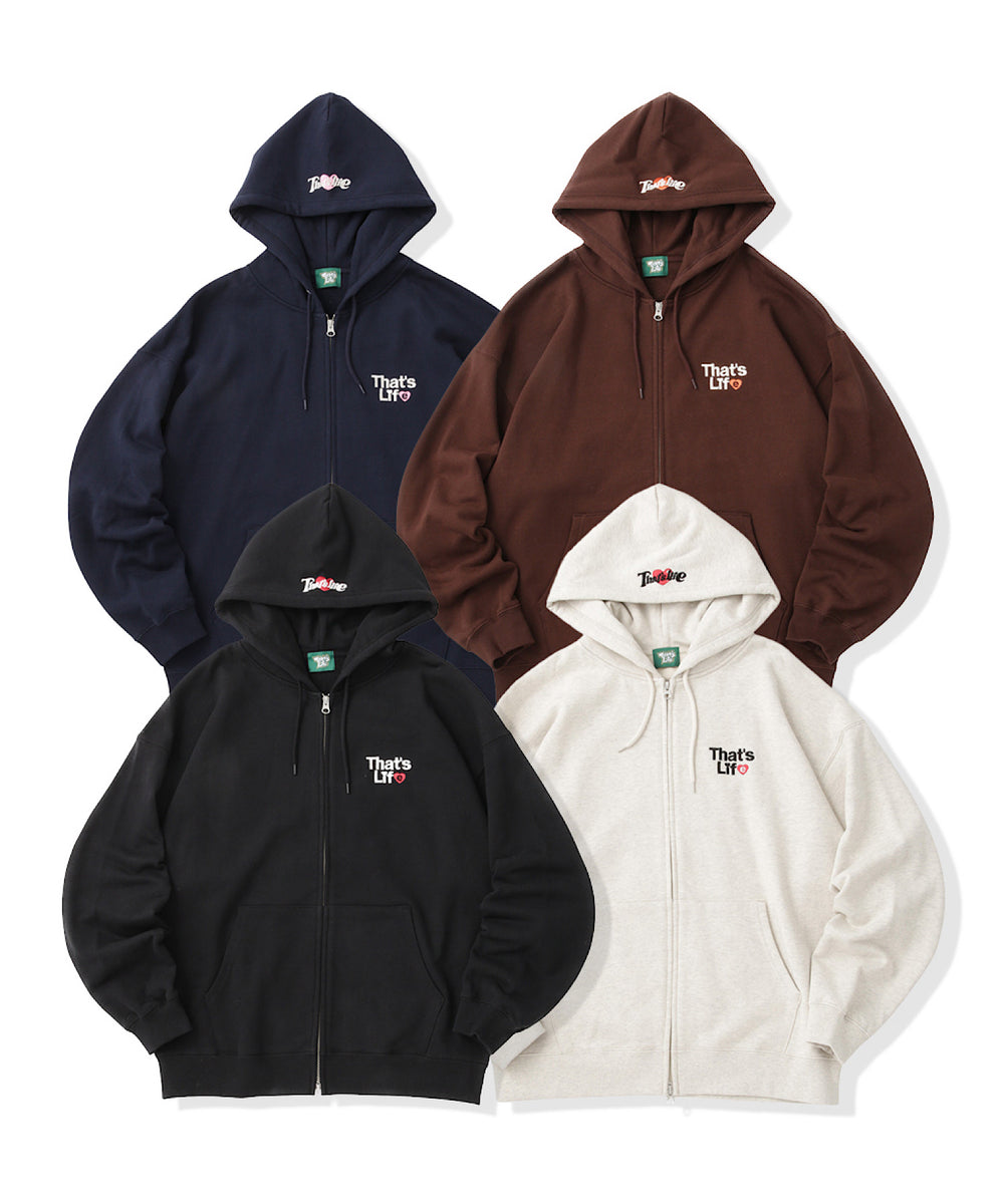 That BIG EH? スウェット HEAVY WEIGHT 13.0oz “HEARTSTACK” logo zip hoodie – That's life