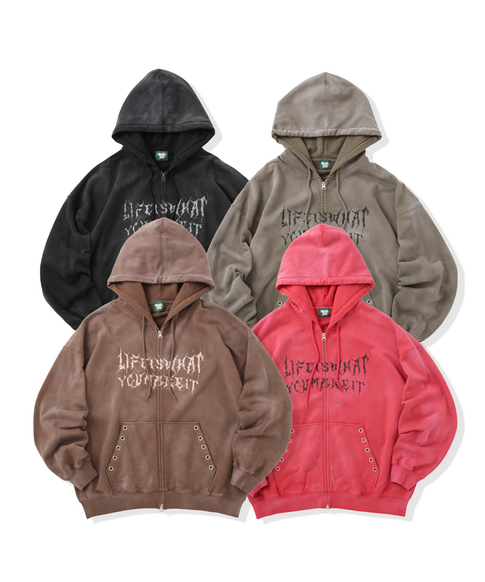 Vintage styles URBAN SCARS zip hoodie – That's life online store Vintage styles URBAN SCARS zip hoodie – That's life online store