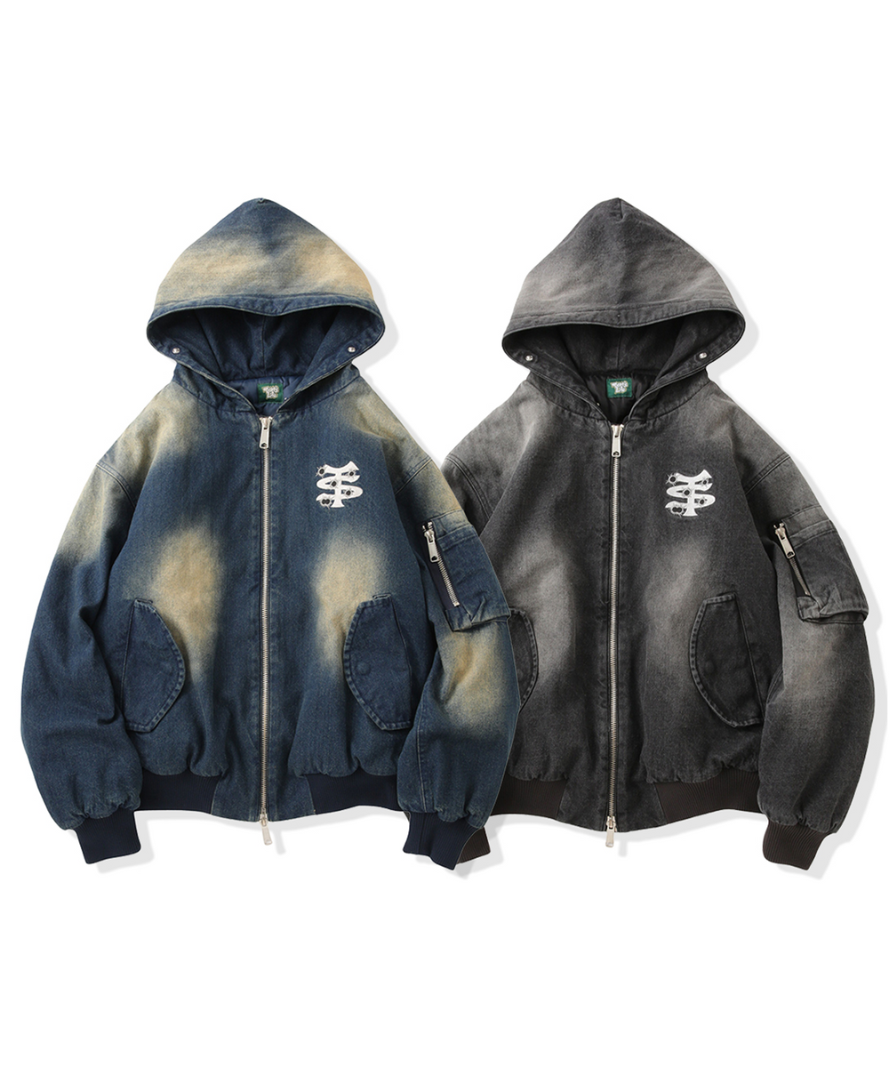 Vintage styles TS logo denim fur jacket – That's life online store