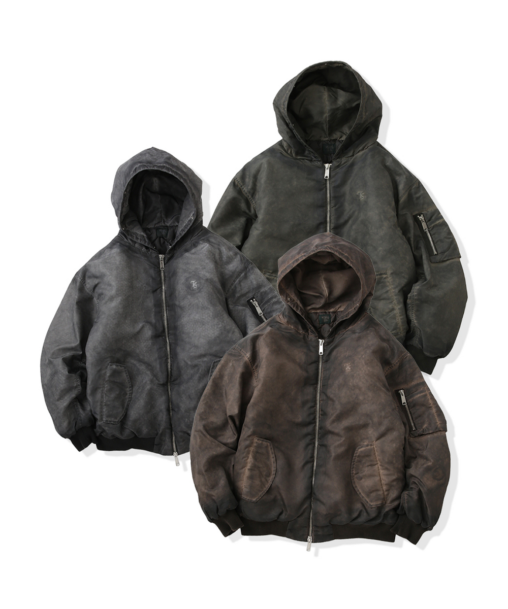 Vintage styles TS logo Nylon fur jacket – That's life online store