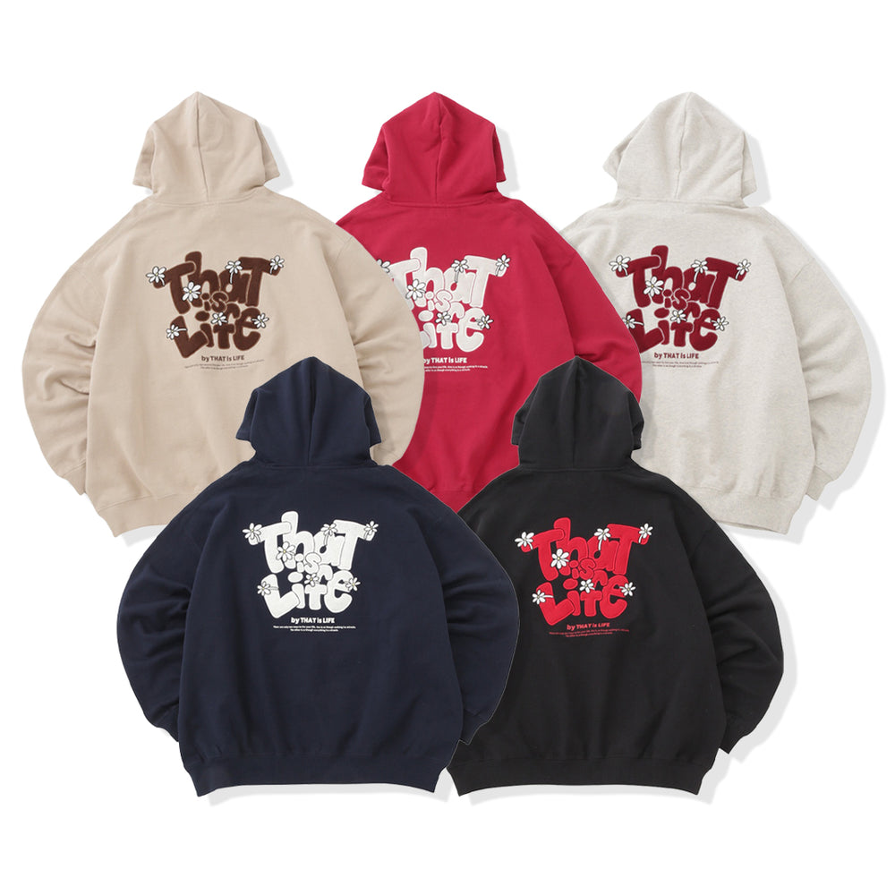 HEAVY WEIGHT 12.0oz "FLOWER" LOGO HOODIE free