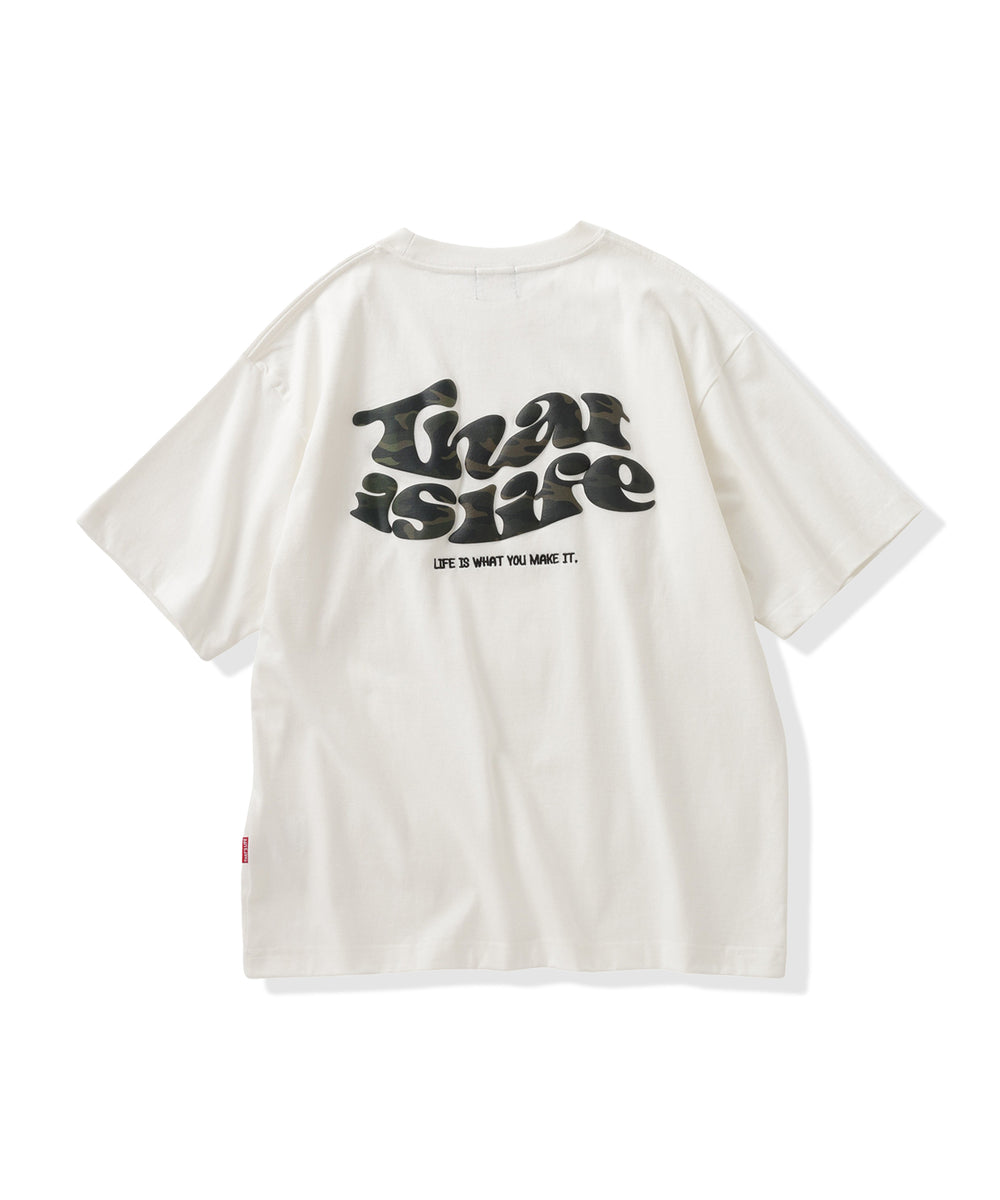 Wave logo back print tee