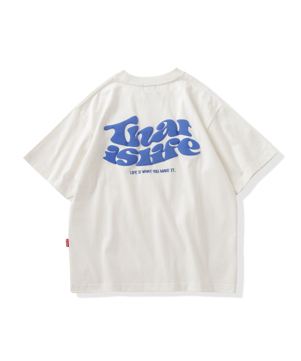 Wave logo back print tee