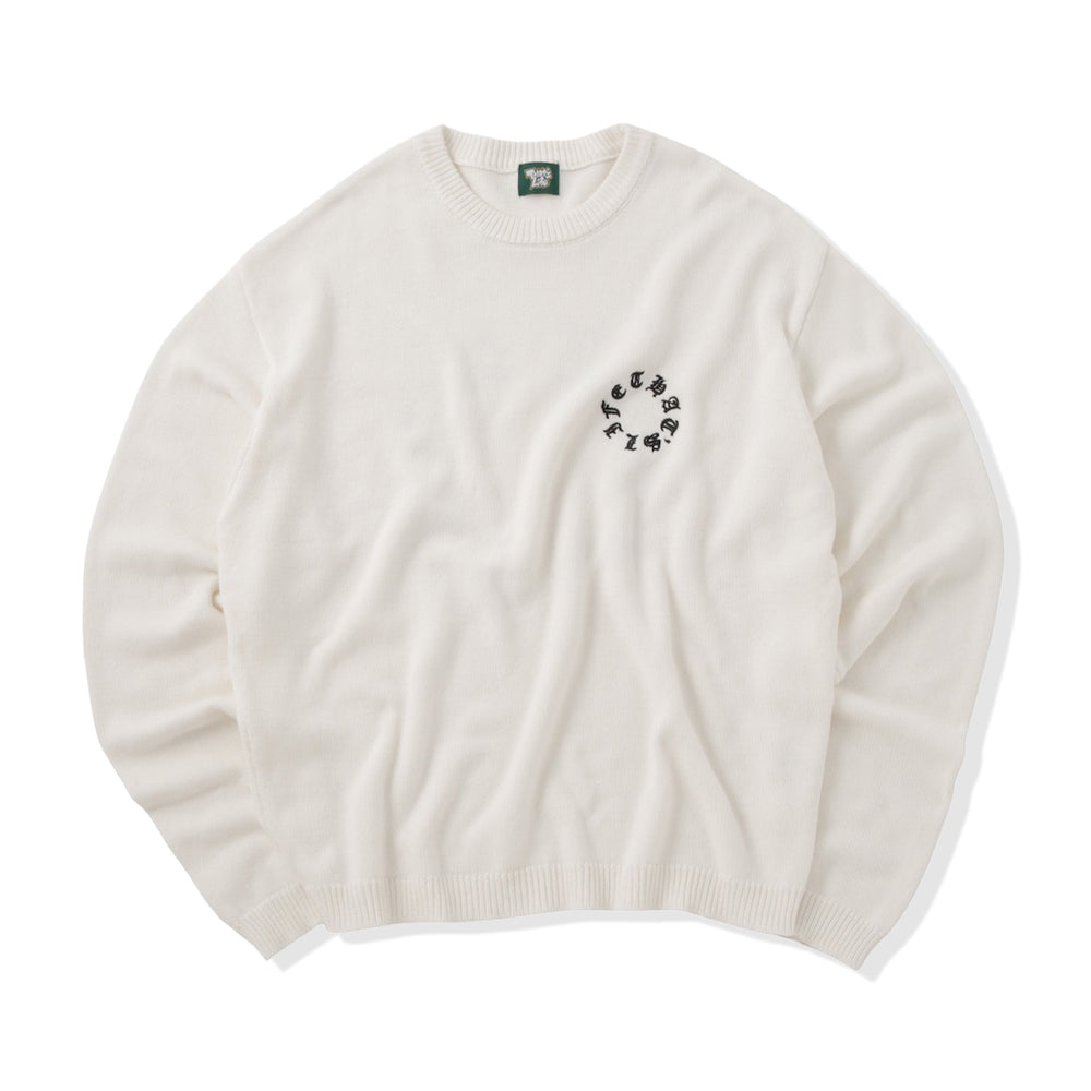 Vintage styles Circle logo knit