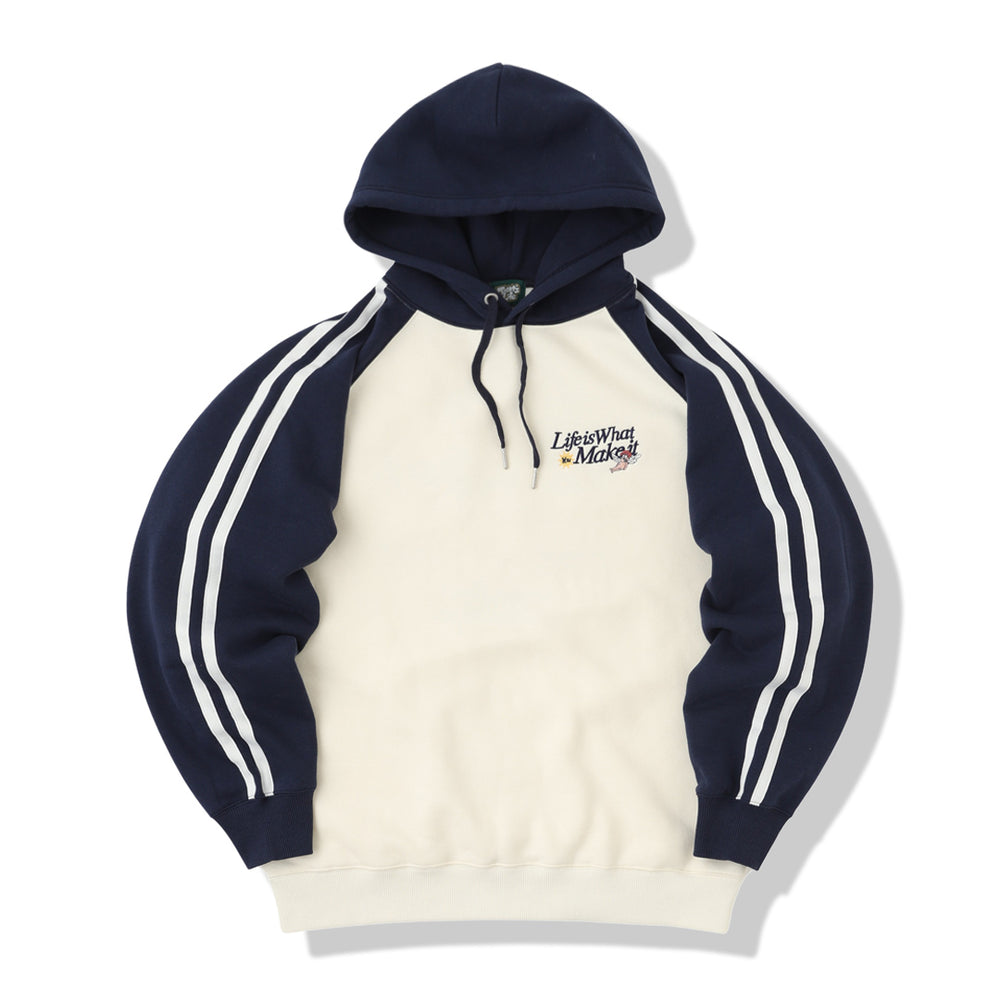 HEAVY WEIGHT “NEWS PAPER” LOGO RAGLAN HOODIE 