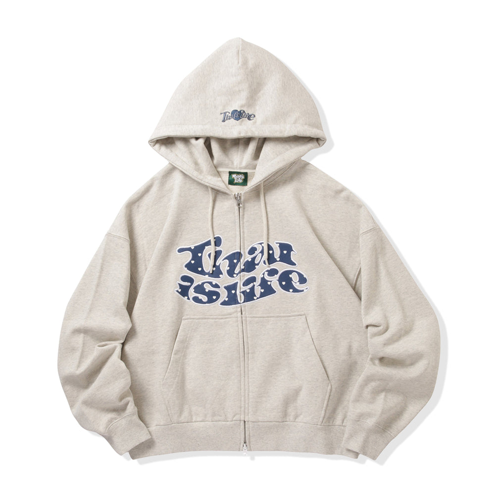 HEAVY WEIGHT 12.0oz FRONT HEART DOT LOGO ZIP HOODIE free