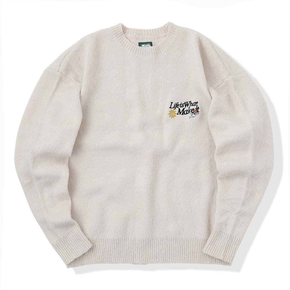 Mohair mix “ANGEL” logo knit