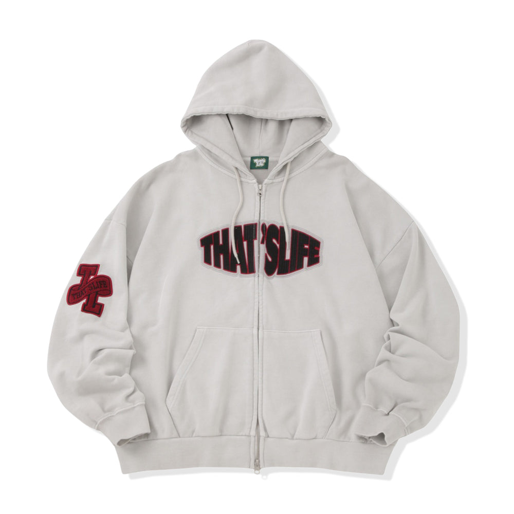 Vintage styles Front logo zip hoodie