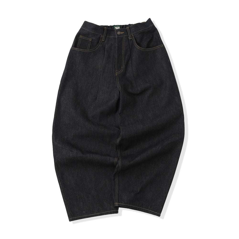 "CHILL LIFE" Rigid balloon Denim pants