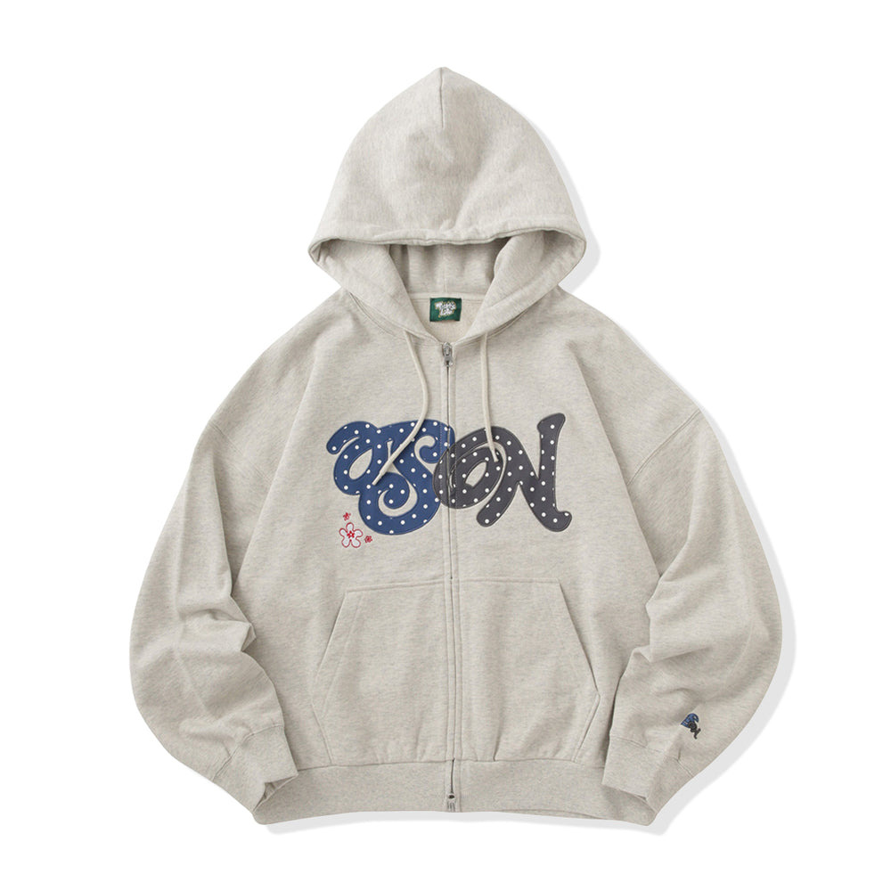 HEAVY WEIGHT 12.0oz SN DOT LOGO ZIP HOODIE free