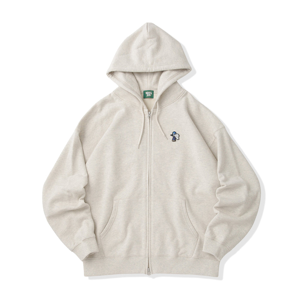 HEAVY WEIGHT 13.0oz "ANGEL GIRL" LOGO ZIP HOODIE free