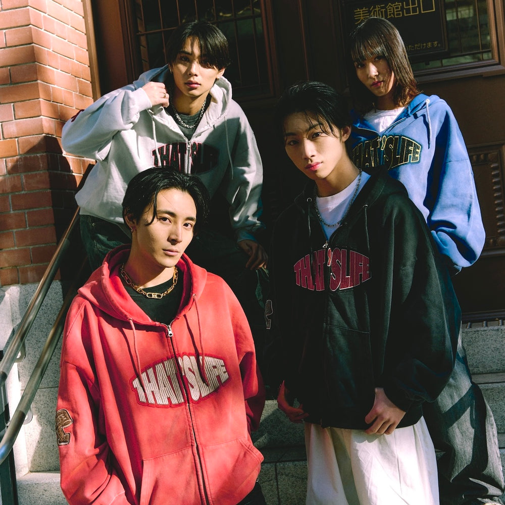 Vintage styles Front logo zip hoodie