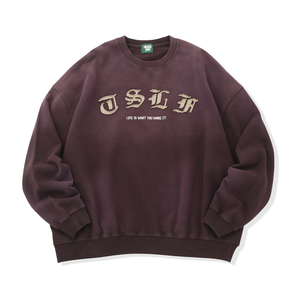 Vintage styles Patch work logo sweat