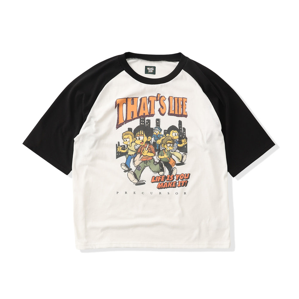 That's life Biker logo Raglan tee