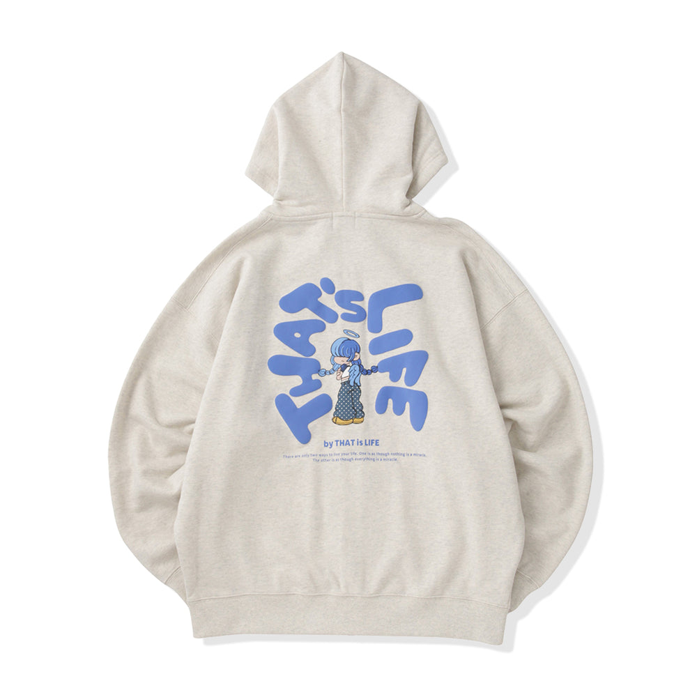 HEAVY WEIGHT 13.0oz "ANGEL GIRL" LOGO ZIP HOODIE free