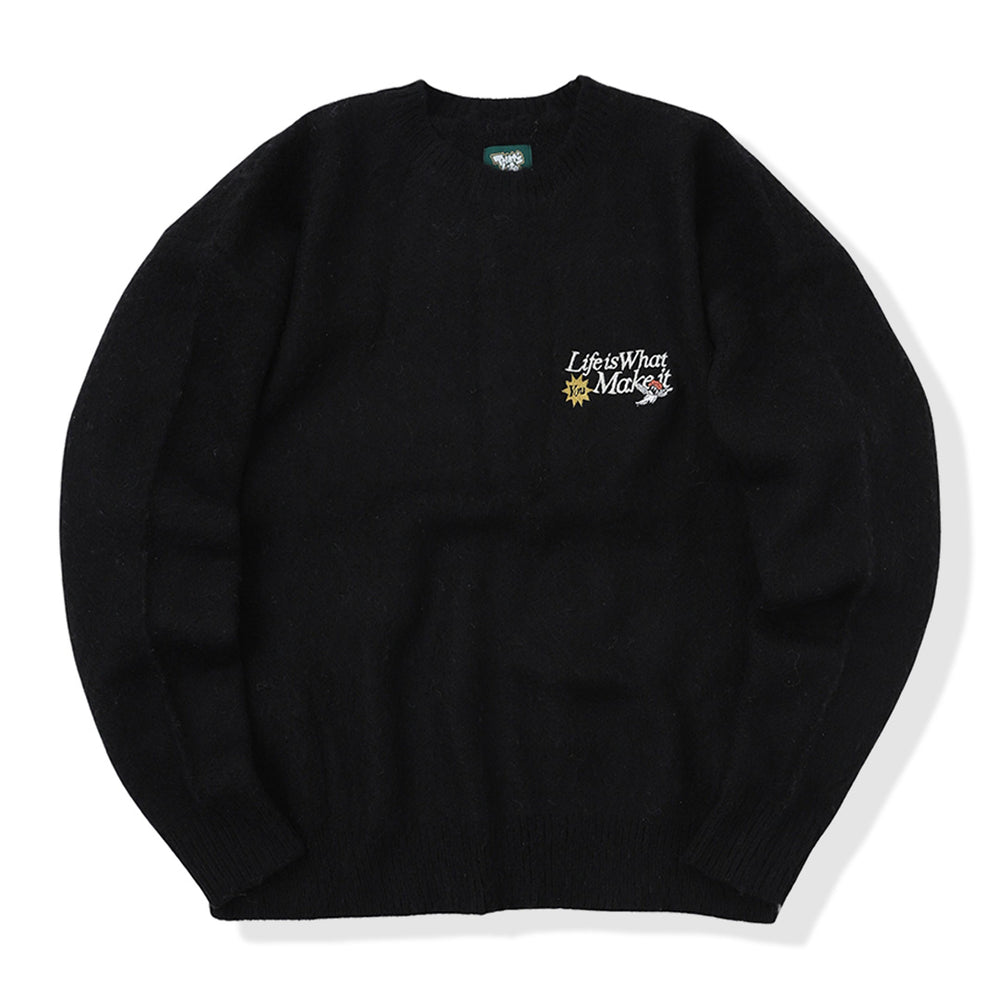 Mohair mix “ANGEL” logo knit