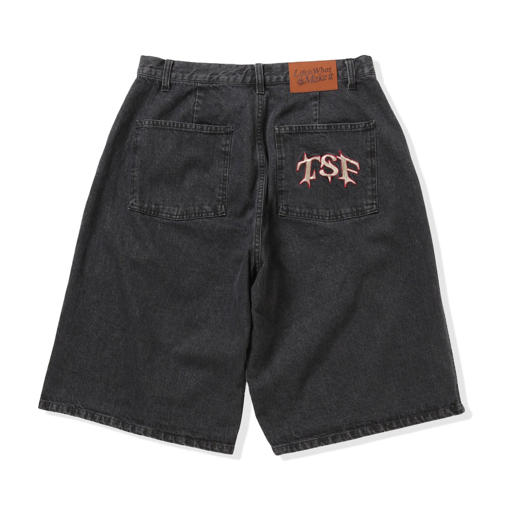 Denim-inspired damege shorts