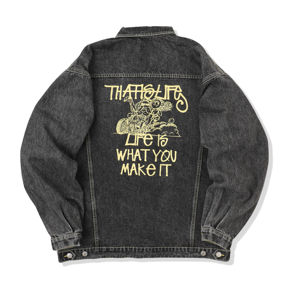 Vintage styles Biker Denim Set up / Jacket