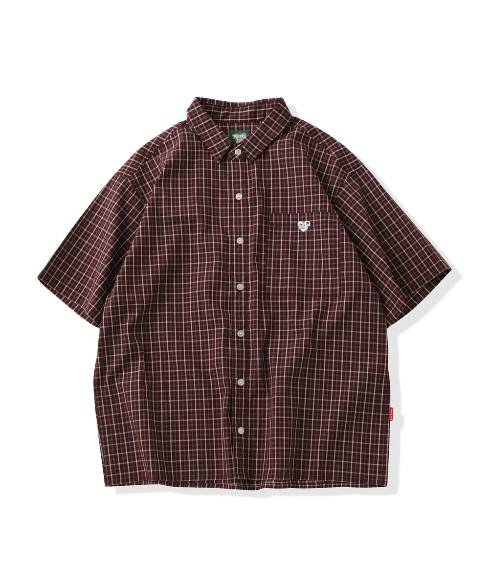 TS heart logo check shirt