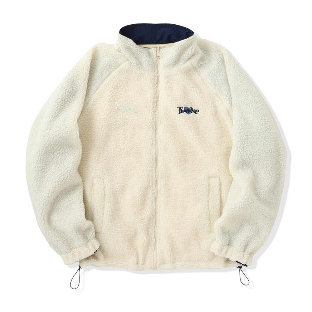2way Reversible Heart logo Nylon / Boa Jackets free