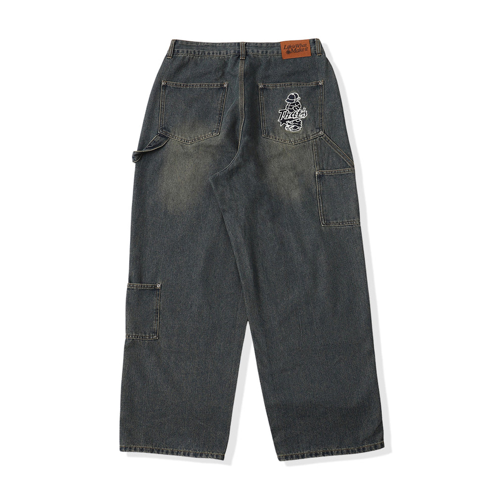 “CAP BOY” logo Original Double Knee Denim