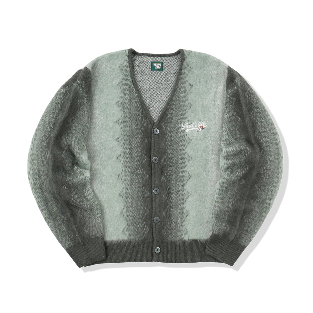 That's life Angel logo gradation cardigan 