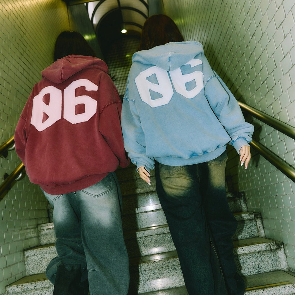 Number logo Full zip hoodie