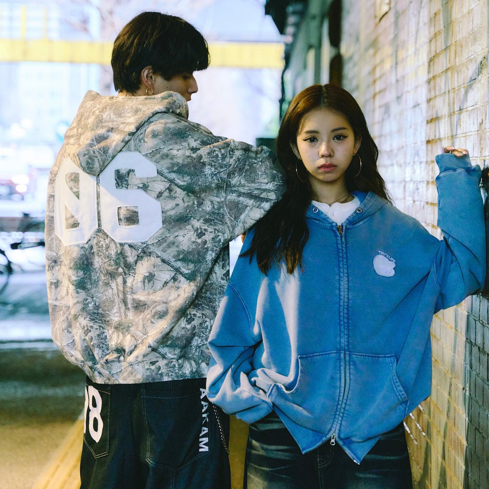 Number logo Full zip hoodie