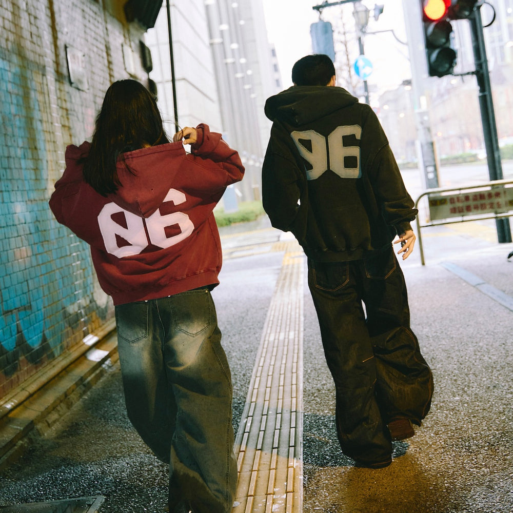 Number logo Full zip hoodie