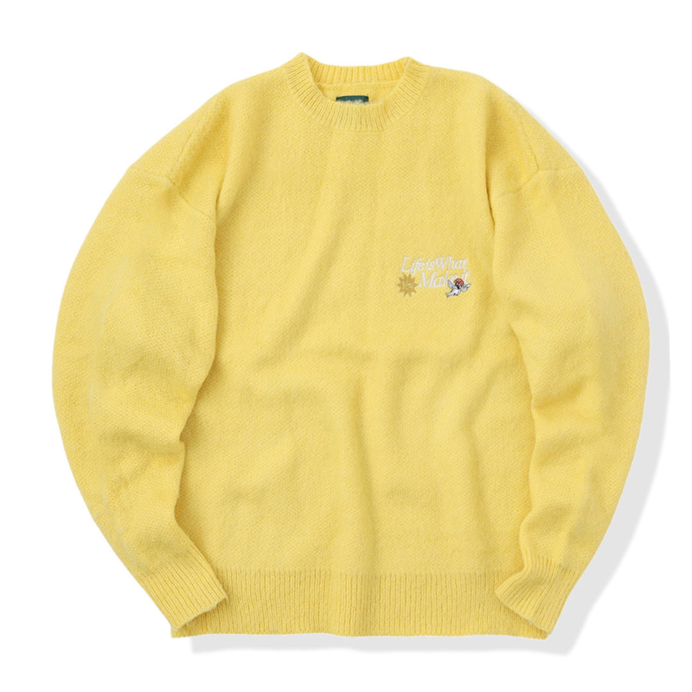 Mohair mix “ANGEL” logo knit