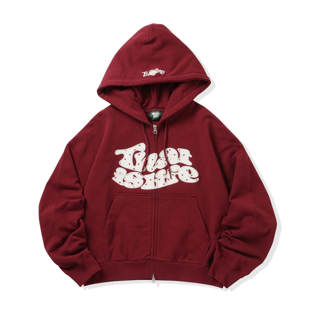 HEAVY WEIGHT 12.0oz FRONT HEART DOT LOGO ZIP HOODIE free