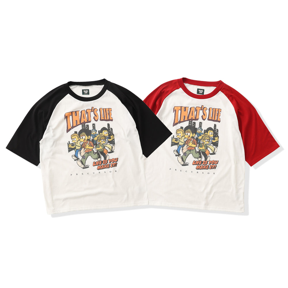 That's life Biker logo Raglan tee free