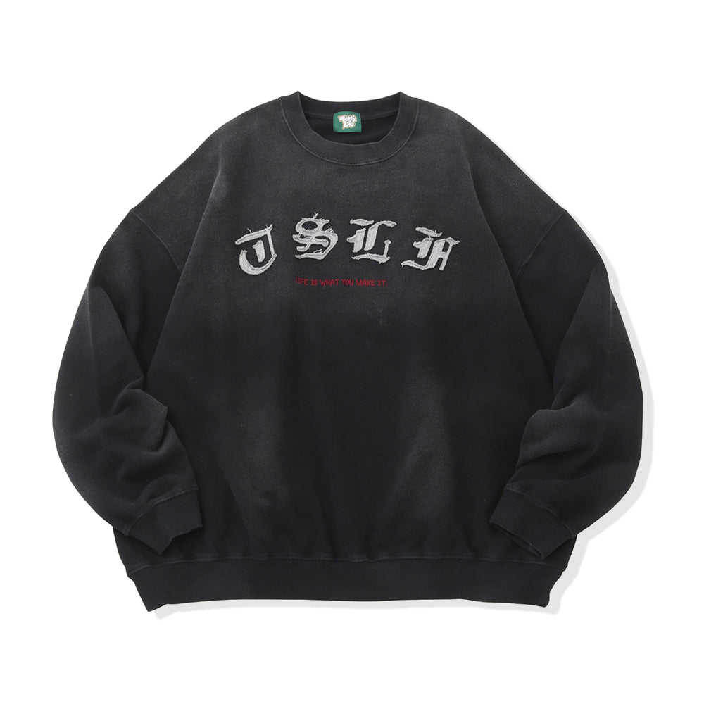 Vintage styles Patch work logo sweat