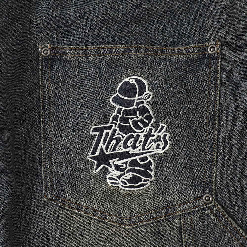 “CAP BOY” logo Original Double Knee Denim