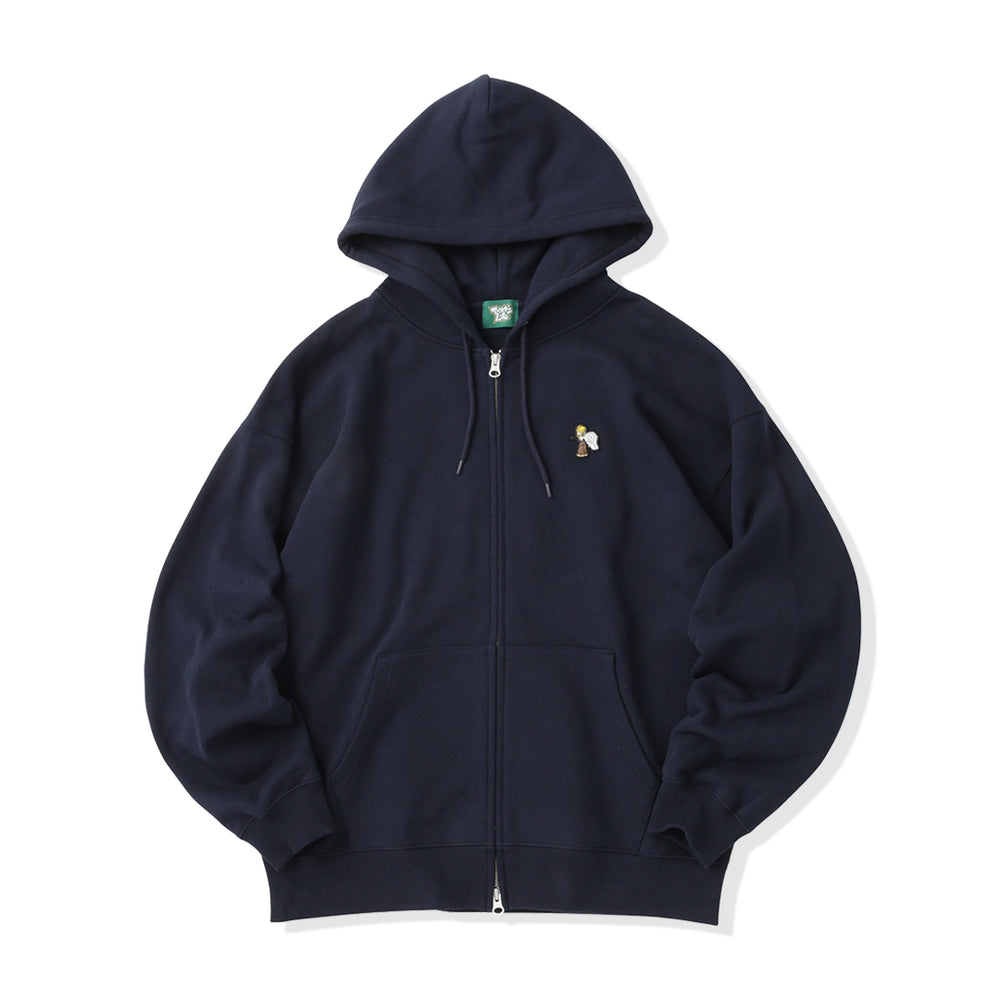 HEAVY WEIGHT 13.0oz "ANGEL GIRL" LOGO ZIP HOODIE free