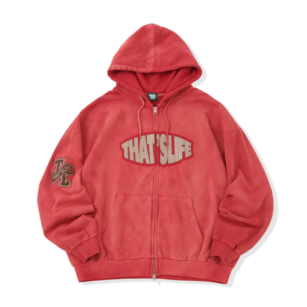 Vintage styles Front logo zip hoodie