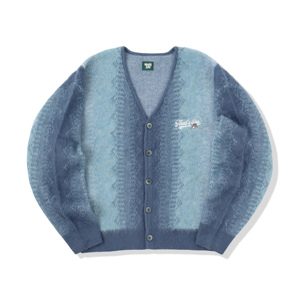 That's life Angel logo gradation cardigan 
