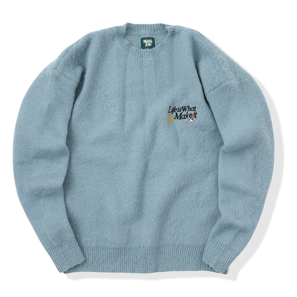 Mohair mix “ANGEL” logo knit