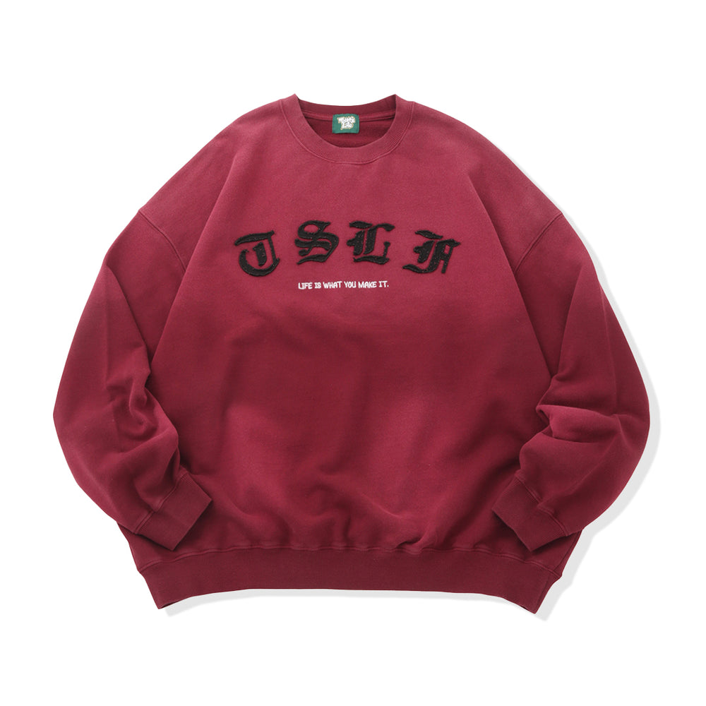 Vintage styles Patch work logo sweat