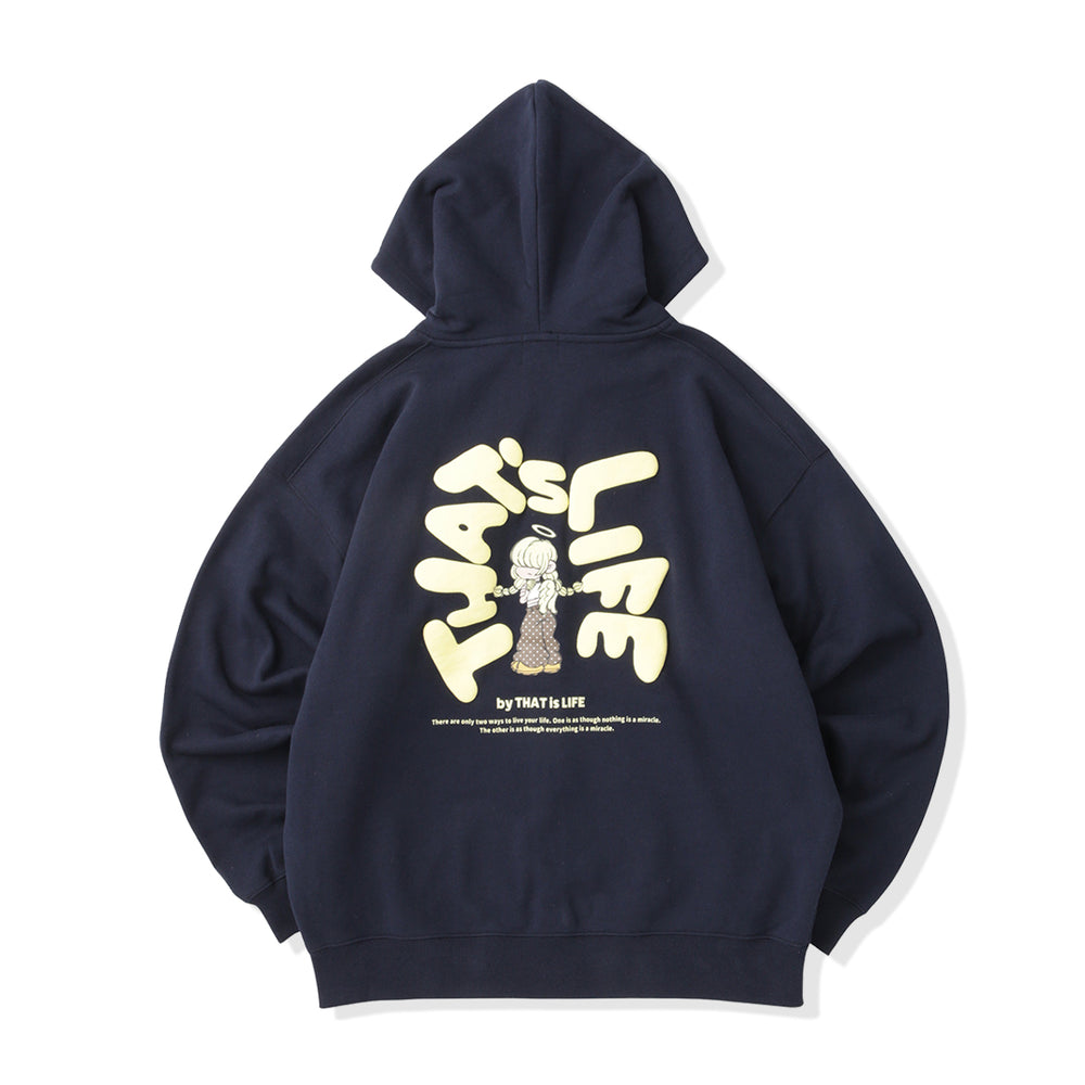 HEAVY WEIGHT 13.0oz "ANGEL GIRL" LOGO ZIP HOODIE free