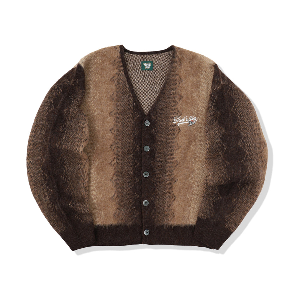 That's life Angel logo gradation cardigan 