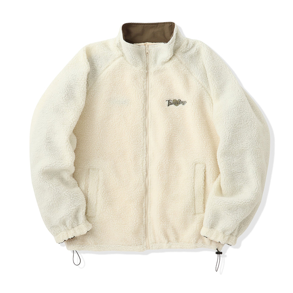 2way Reversible Heart logo Nylon / Boa Jackets free