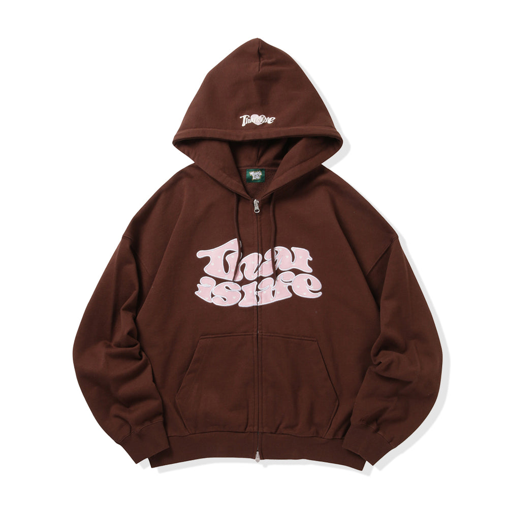 HEAVY WEIGHT 12.0oz FRONT HEART DOT LOGO ZIP HOODIE free