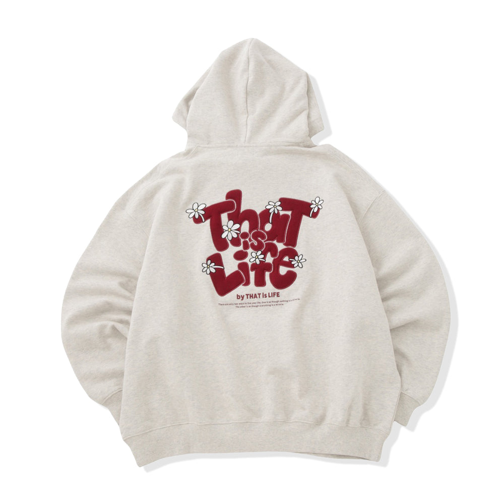HEAVY WEIGHT 12.0oz "FLOWER" LOGO HOODIE
