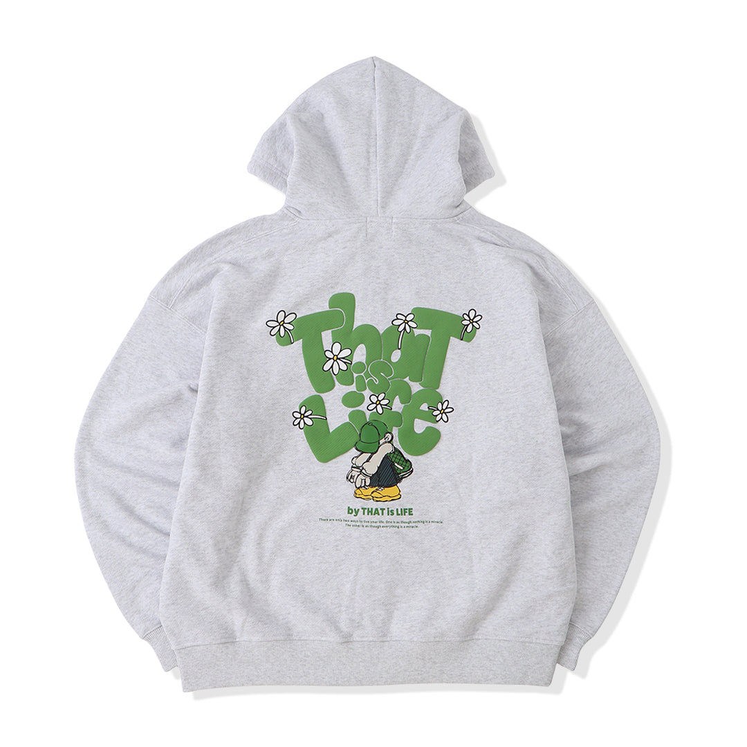 HEAVY WEIGHT 11.0oz "FLOWER BOY" LOGO ZIP HOODIE