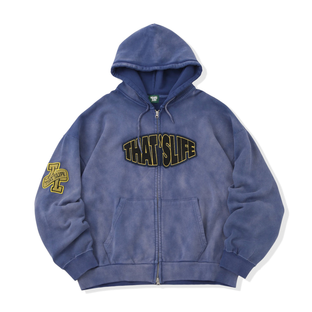 Vintage styles Front logo zip hoodie
