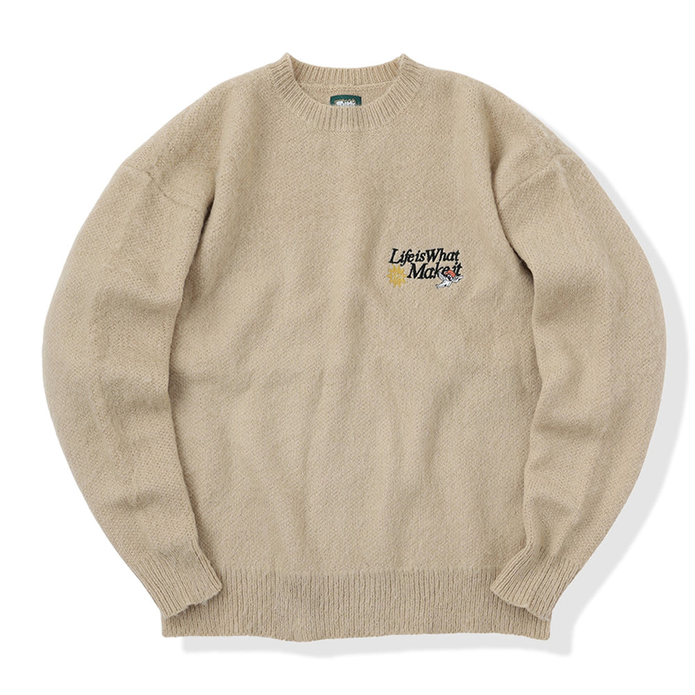 Mohair mix “ANGEL” logo knit