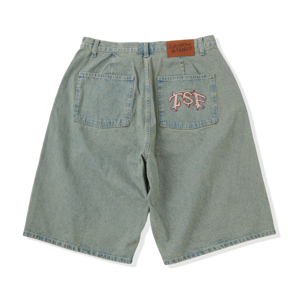 Denim-inspired damege shorts