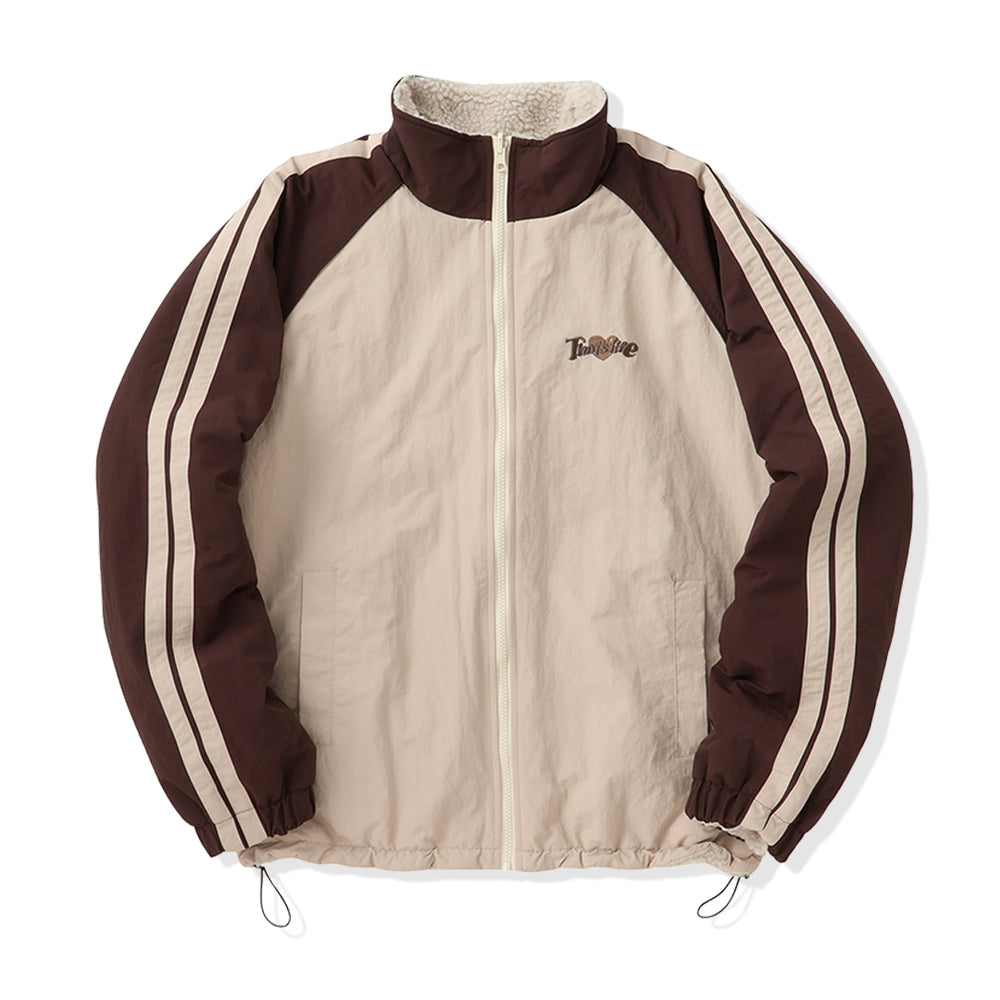 2way Reversible Heart logo Nylon / Boa Jackets free